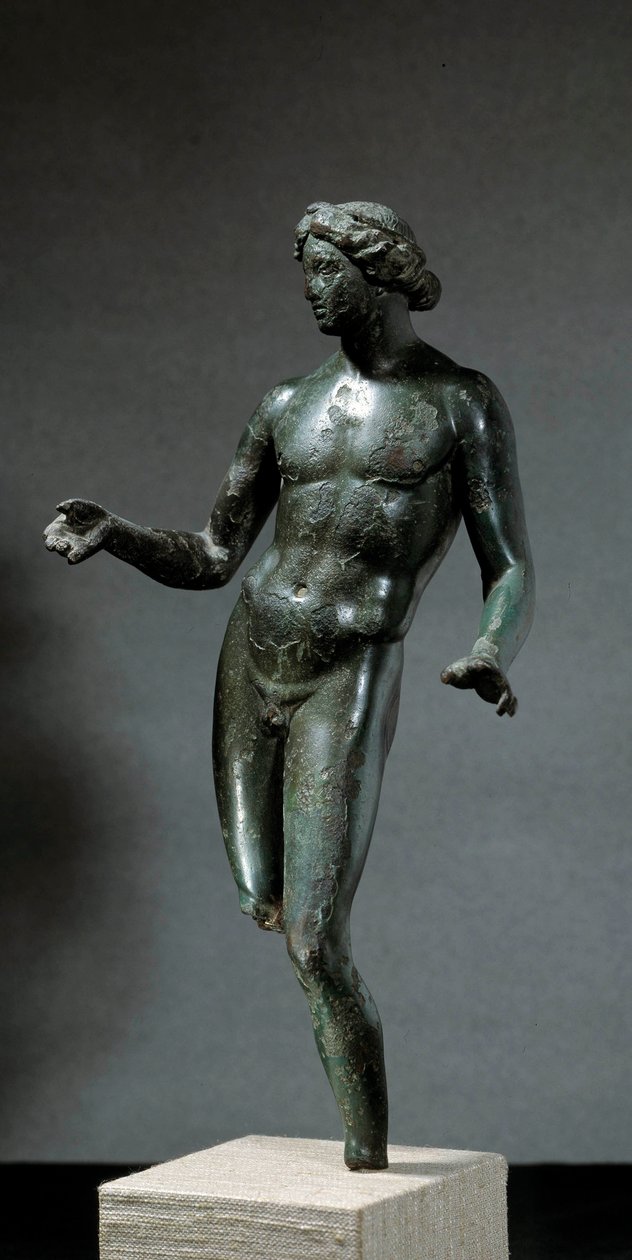 Apollo. Bronzová socha z Mansat La Courriere, Creuse. 1. až 2. století našeho letopočtu. Slunce 0,295 m. Paříž, muzeum Louvre od Roman