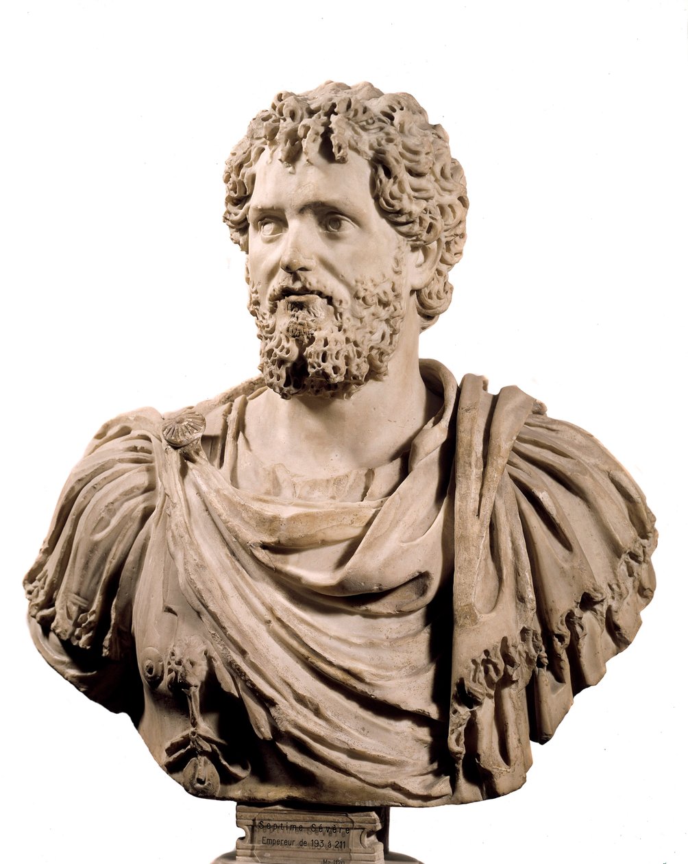 Art Rome: Busta římského císaře Septime Severe (císař 193 - 211 n. l.). Paříž, Musee du Louvre od Roman