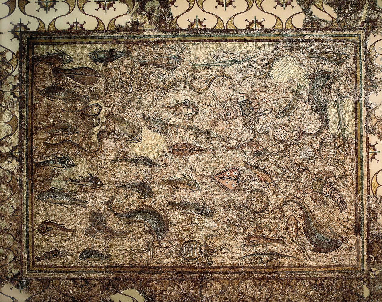 Římské umění: mozaika ryb. Počátek 3. stol. Tarragona. Národní archeologické muzeum. od Roman