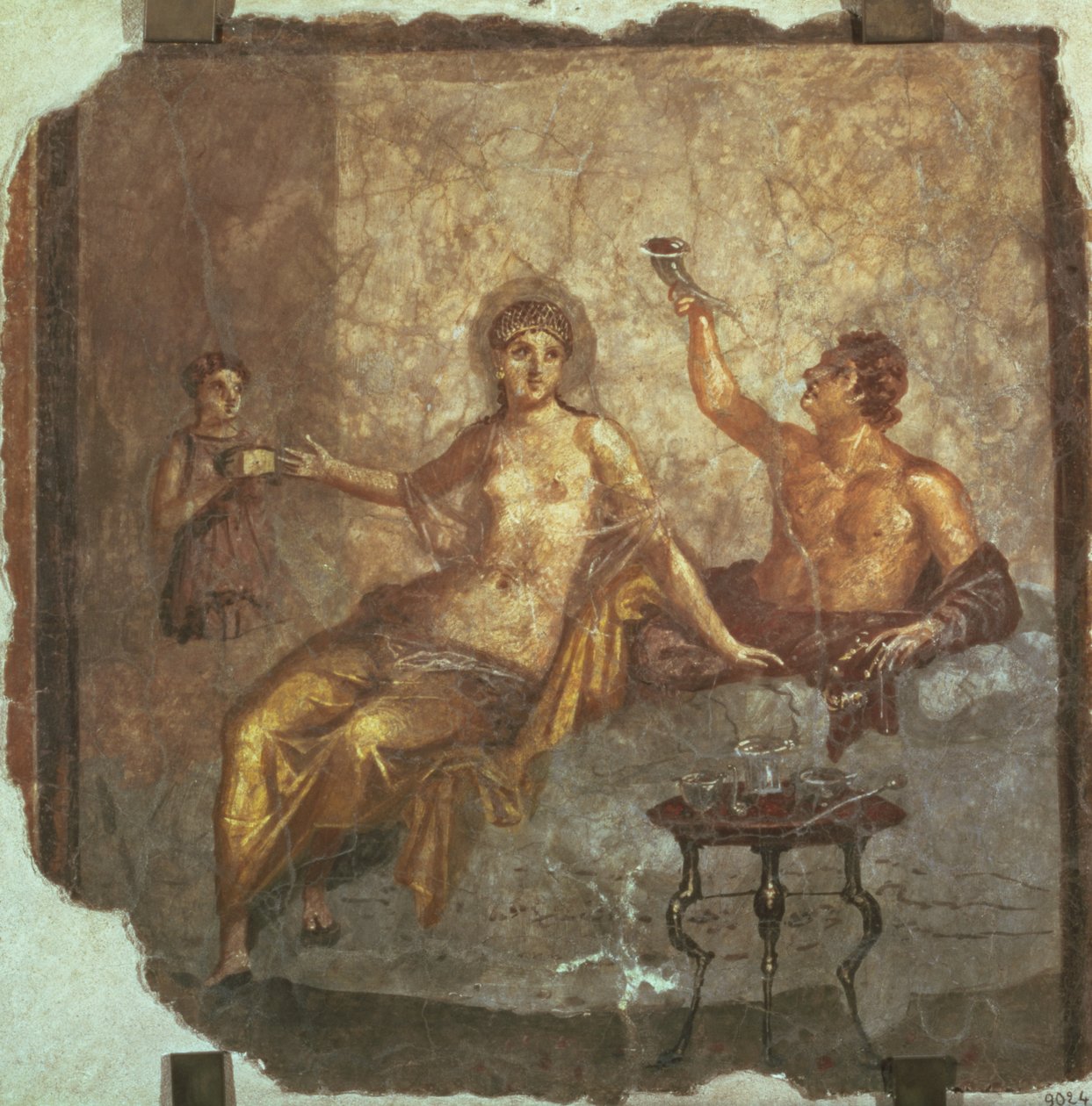 Hodovní pár s otrokem, z Herculanea, kolem 50-79 našeho letopočtu od Roman