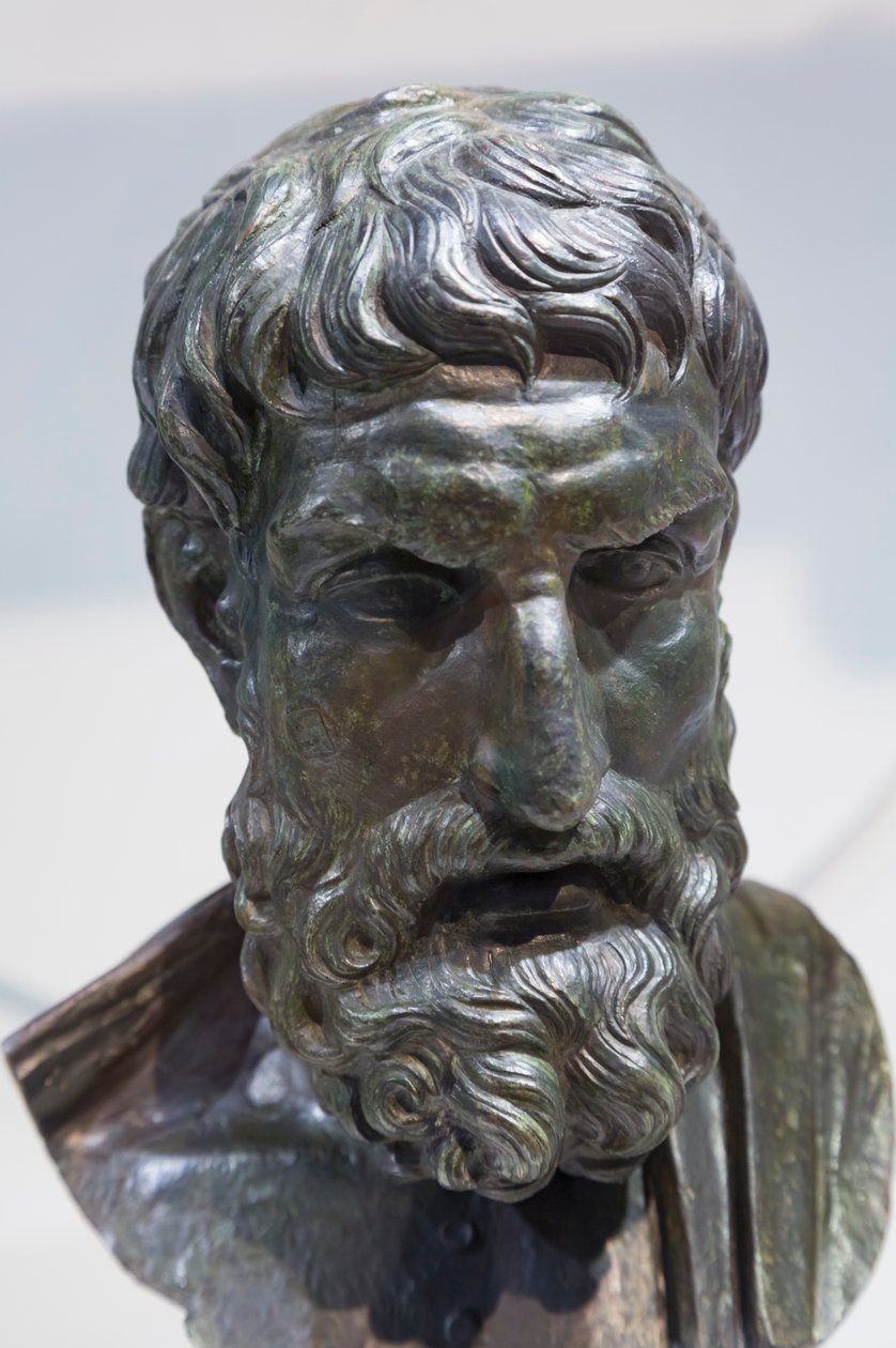 Busta Epicura (bronzová) od Roman