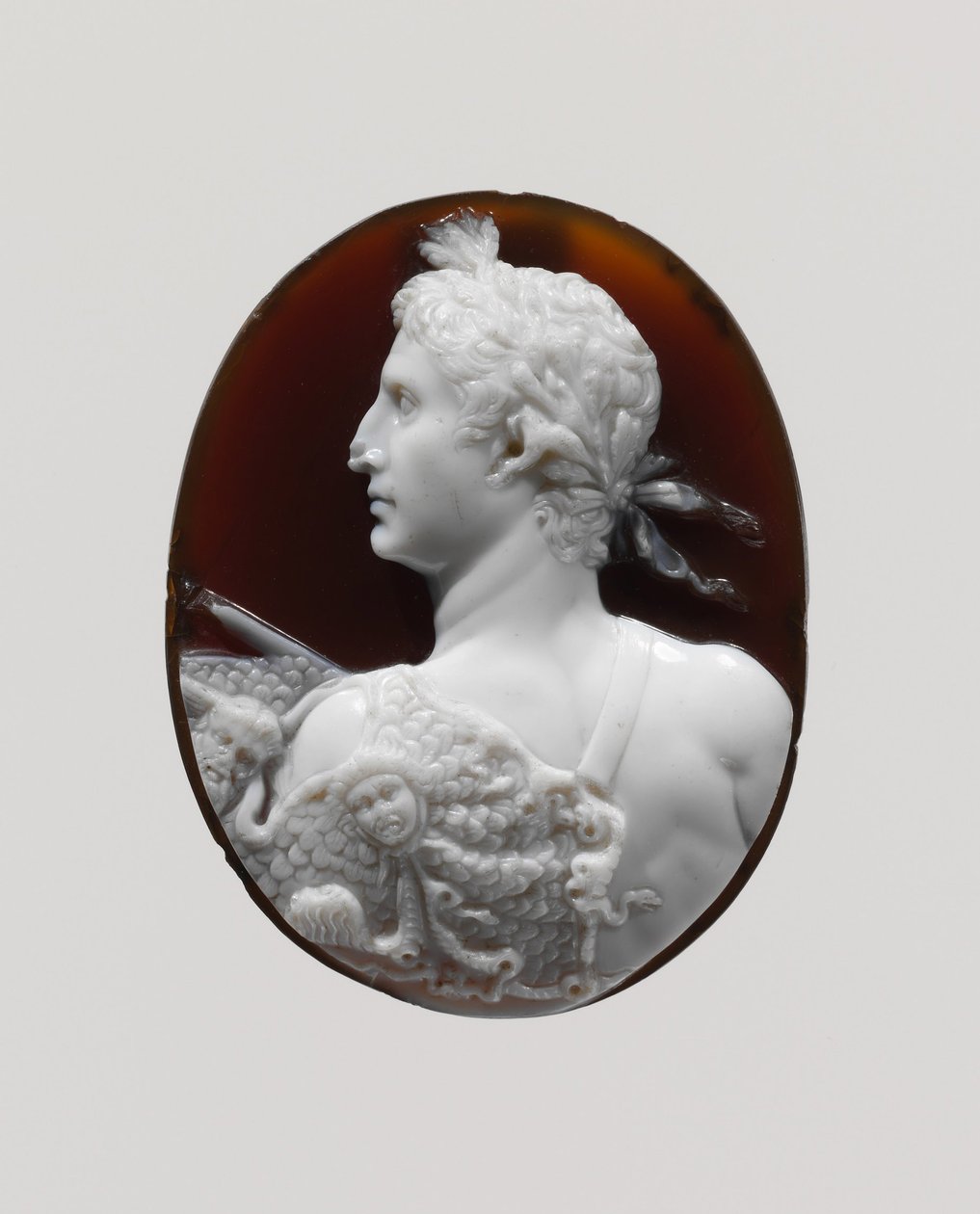 Cameo portrét císaře Augusta, kolem 41–54 našeho letopočtu (sardonyx) od Roman