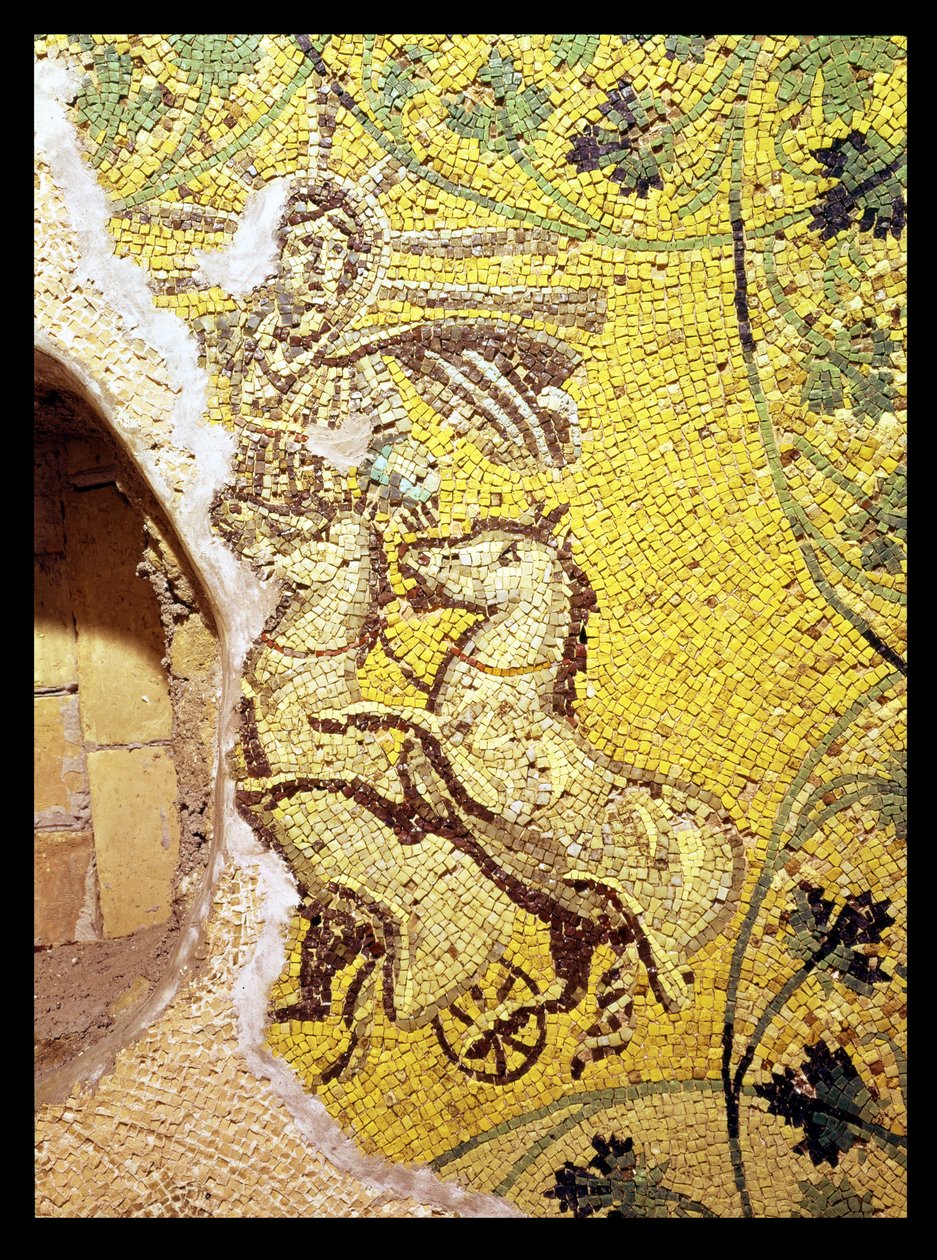 Kristus Helios, z předkonstantinské nekropole pod sv. Petra (mozaika) od Roman