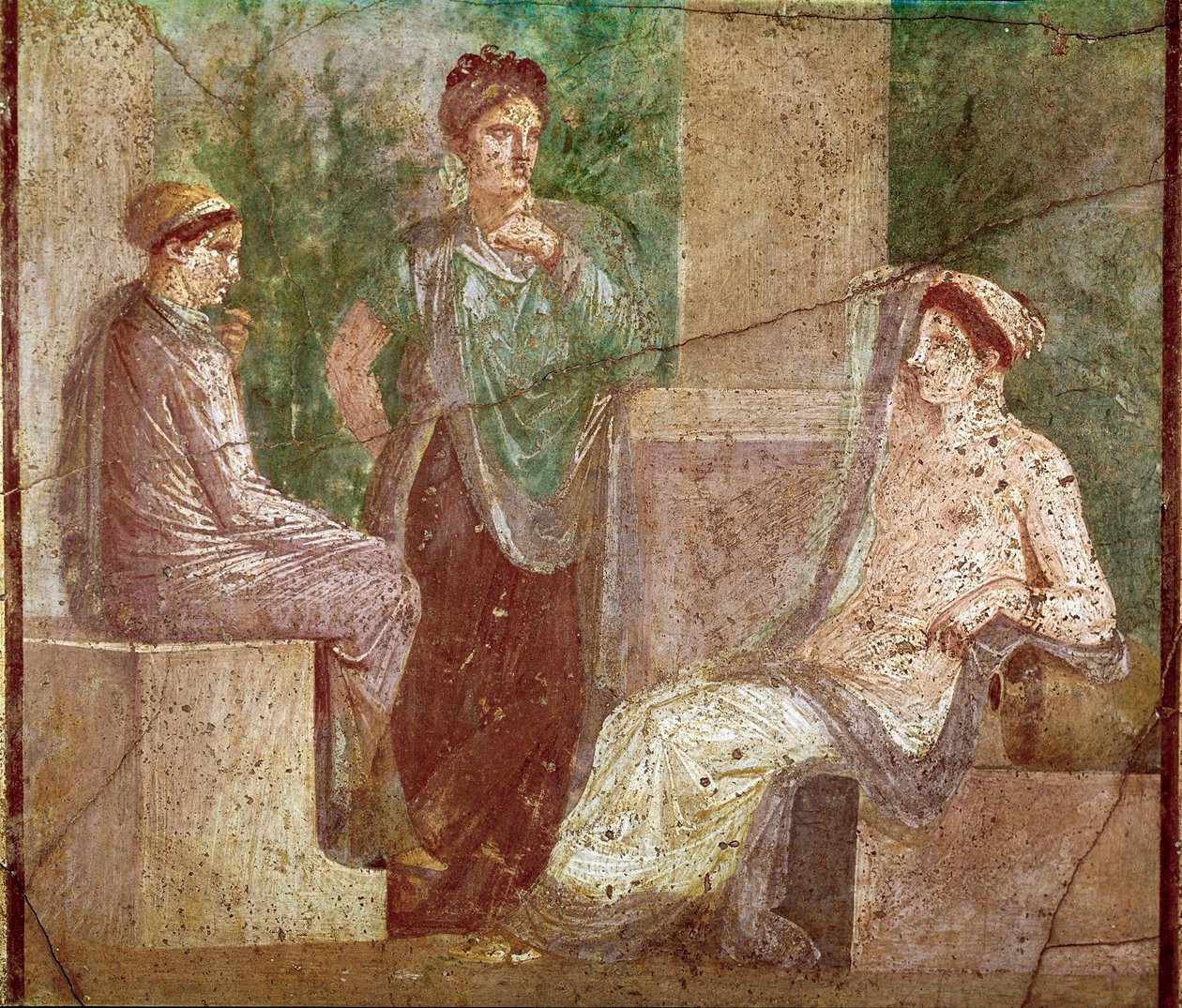 Rozhovor žen (freska od Roman
