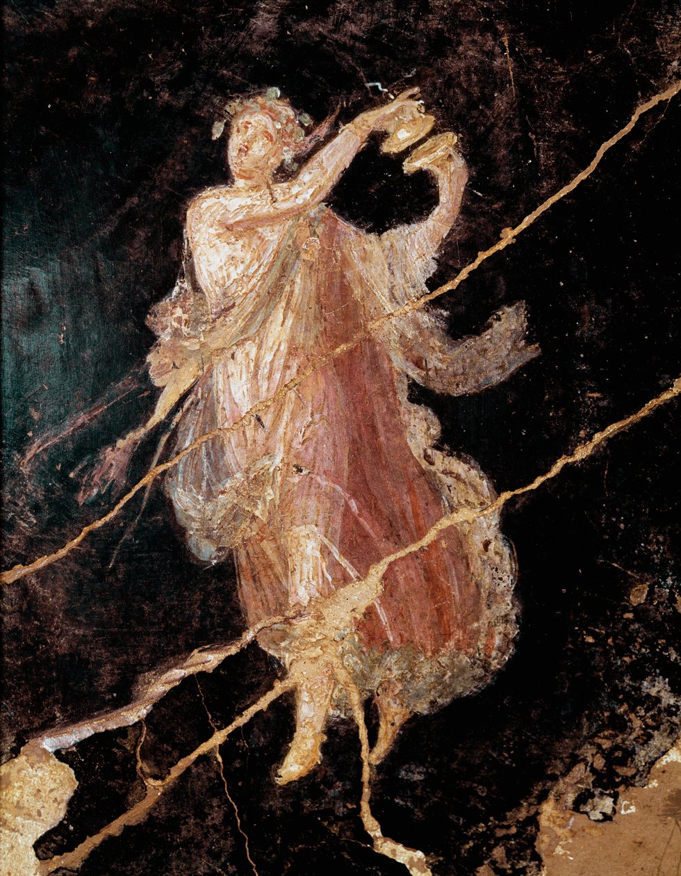 Tanečnice s činely (freska od Roman