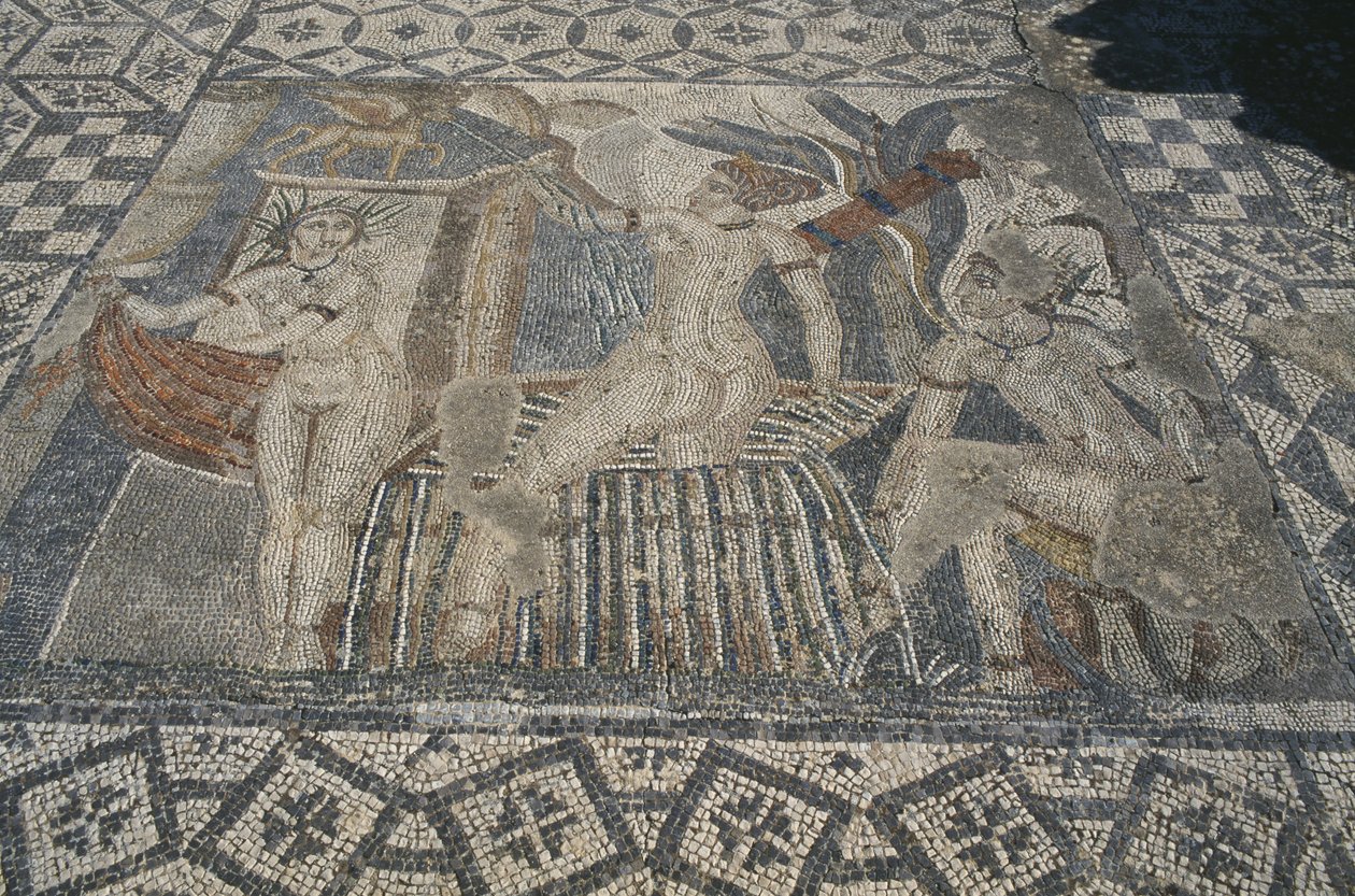 Diana a Actaeon, z podlahy 
