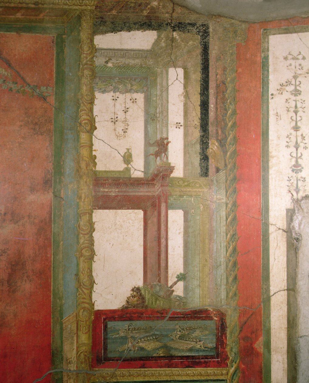 Fantastická architektura, Pompeje, Itálie (freska) od Roman