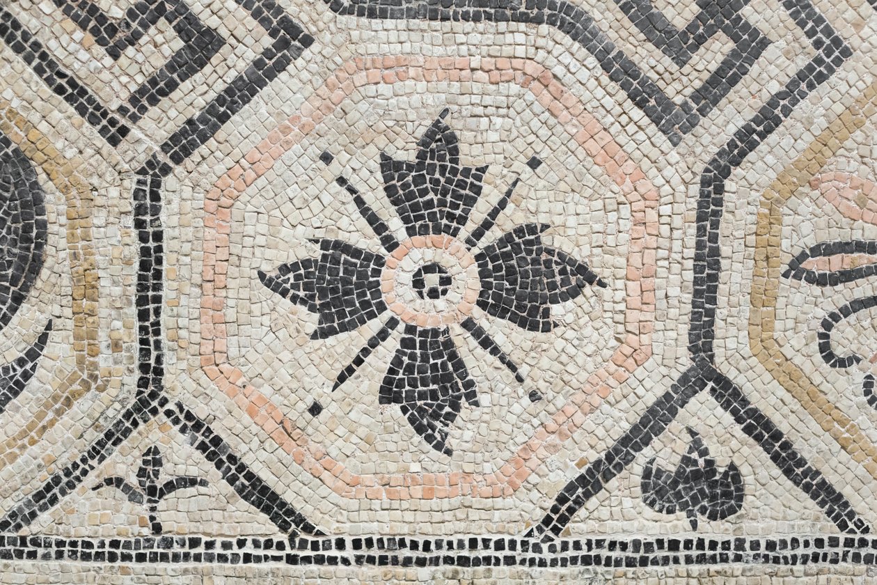 Geometrický vzor z dómu Via san Rocchino, 2. století n. l. (mozaika) od Roman