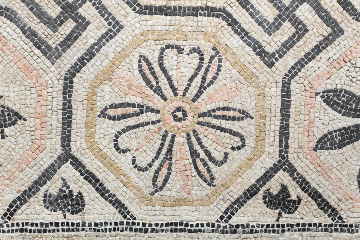 Geometrický vzor z dómu Via san Rocchino, 2. století n. l. (mozaika) od Roman