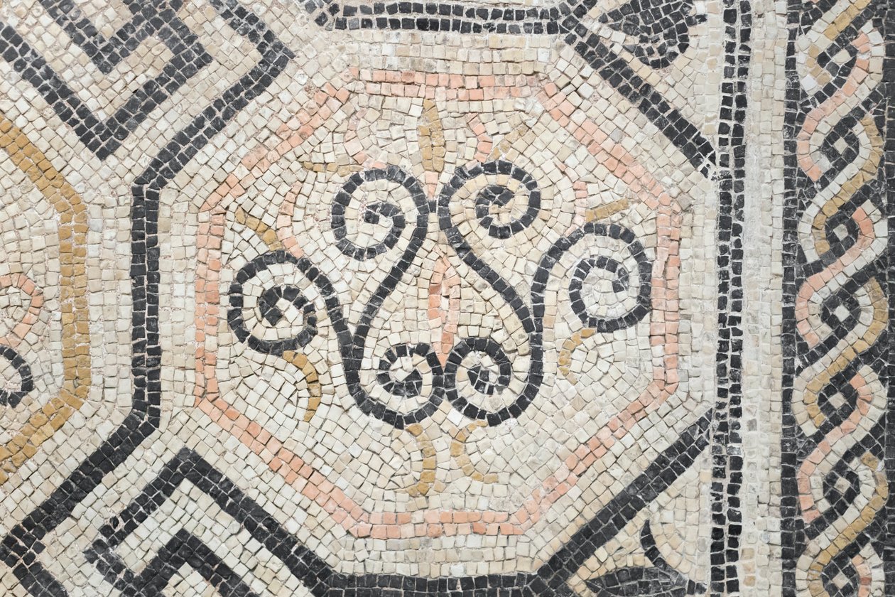 Geometrický vzor z dómu Via san Rocchino, 2. století n. l. (mozaika) od Roman