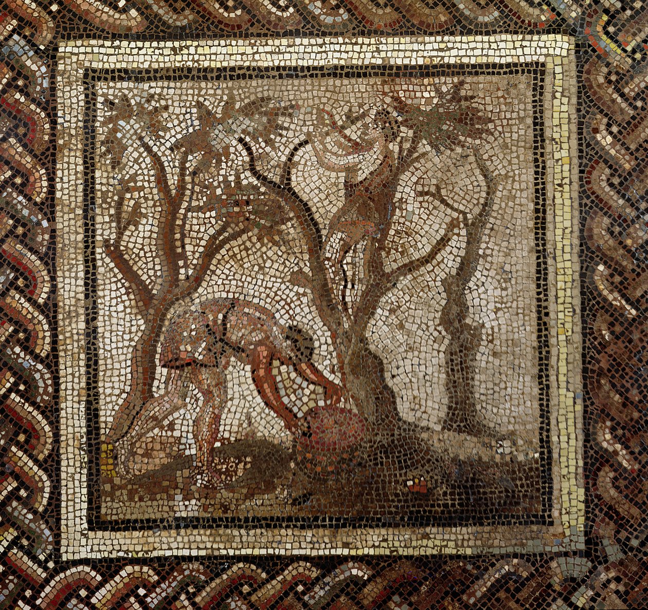 Sklizeň hroznů, ze Saint-Romain-en-Gal (mozaika) od Roman
