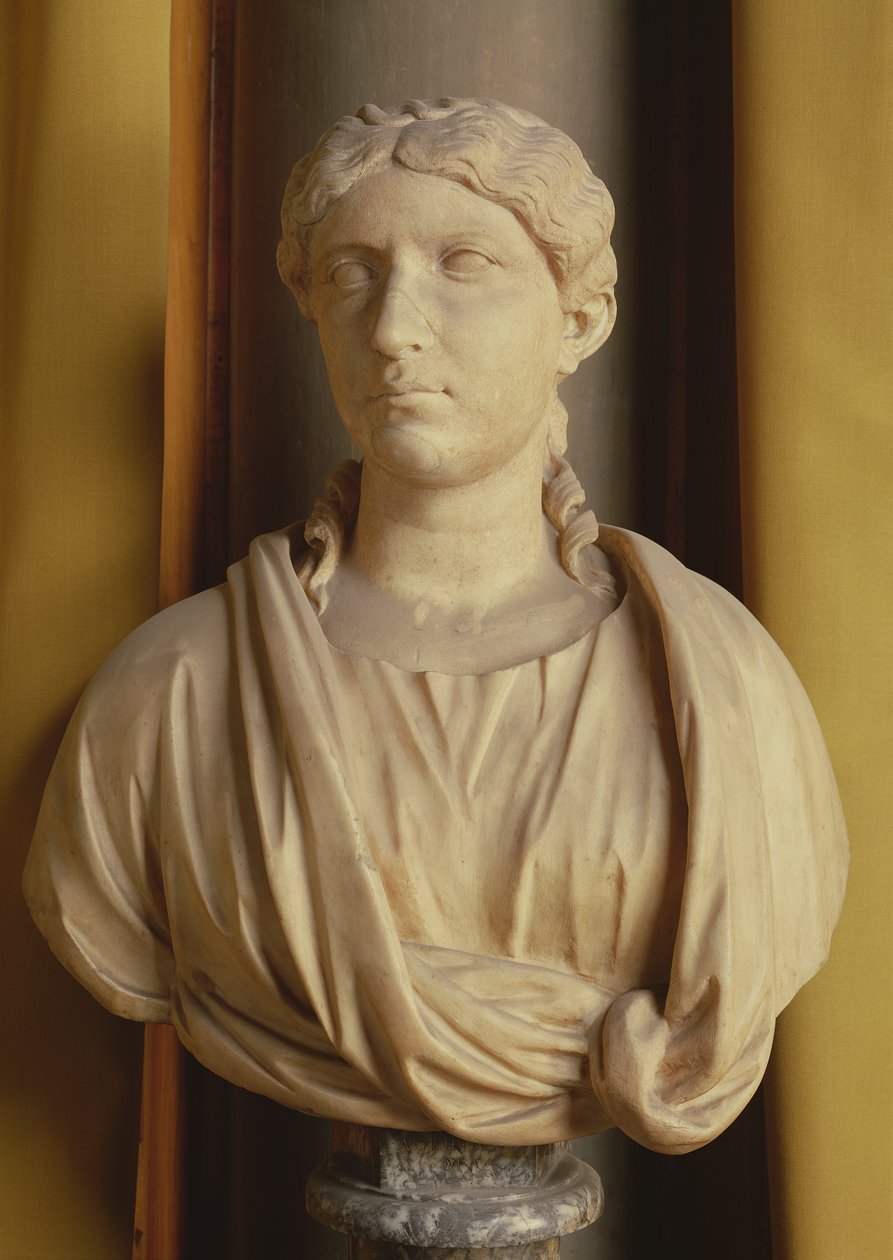 Hlava Agrippiny, bývalé manželky Germanica (mramor) od Roman