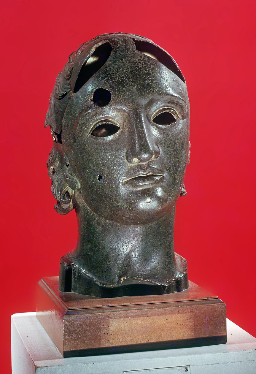 Apollónova hlava z Nimes, 1.-2. století (bronz) od Roman