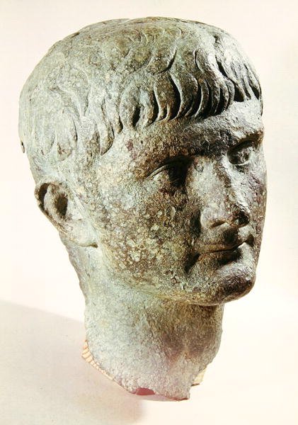 Hlava Tiberia (42 př. nl-37 n. l.) (bronz) od Roman
