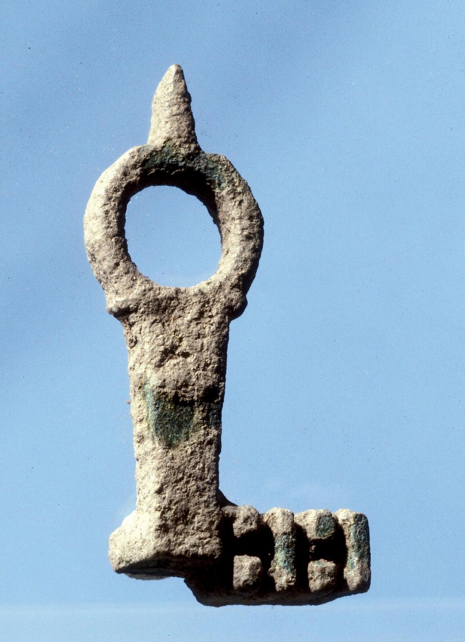 key dveře domu našel ve výkopech Tiberius, pozdní římské - časné byzantské období od Roman