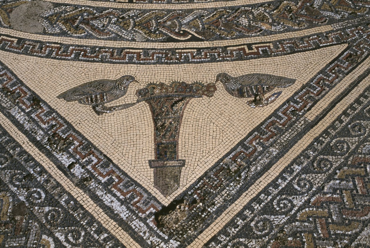 Orfeův dům, Orfeus obklopený divokými zvířaty, detail (mozaika) od Roman
