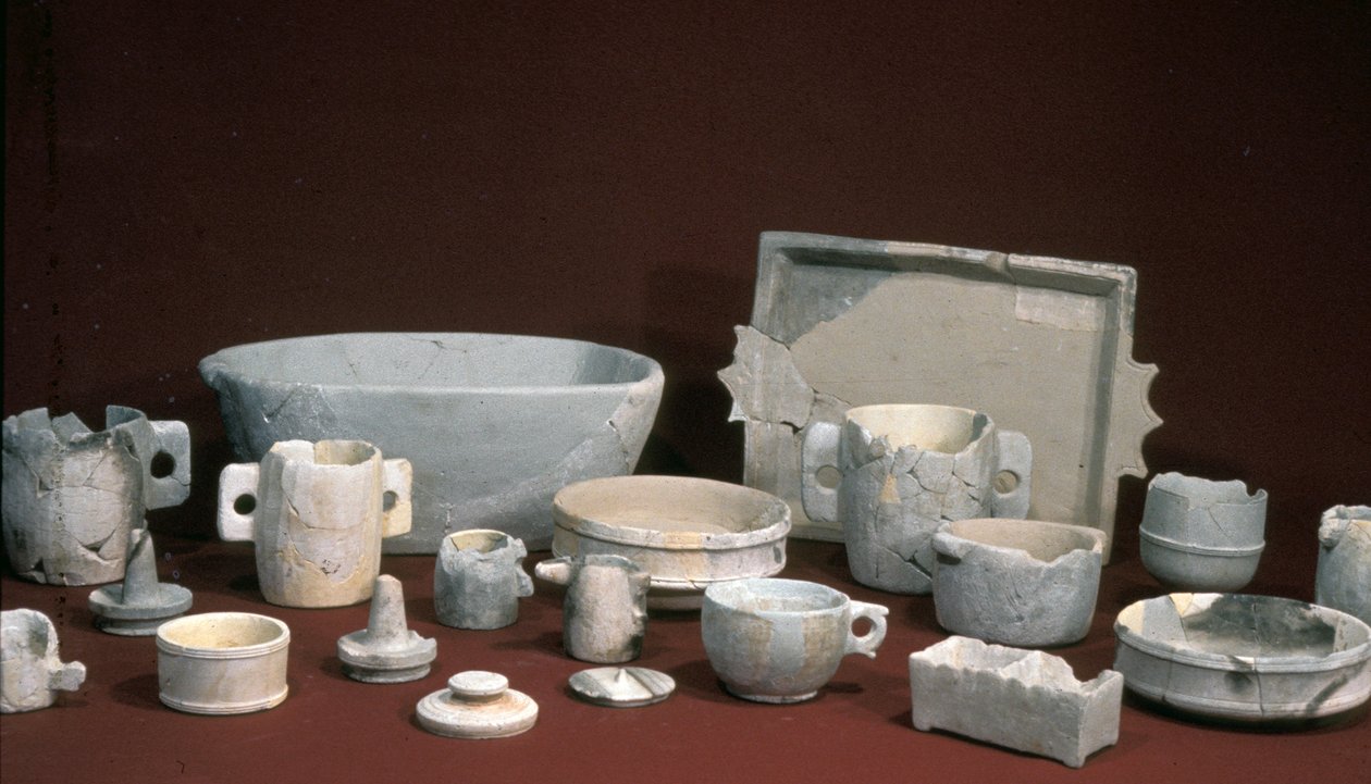 Domácí potřeby nalezené v Horním městě Jeruzaléma, počátek 1. století od Roman