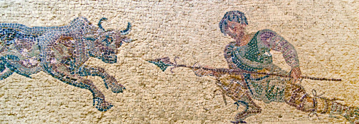 Lovecká scéna, Dionýsův dům, Pafos, Kypr (mozaika) od Roman