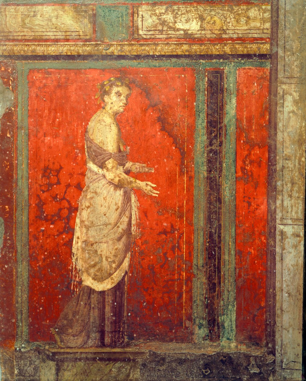 Iniciační obřady kultu Dionýsa, freska z Villa Dei Misteri od Roman