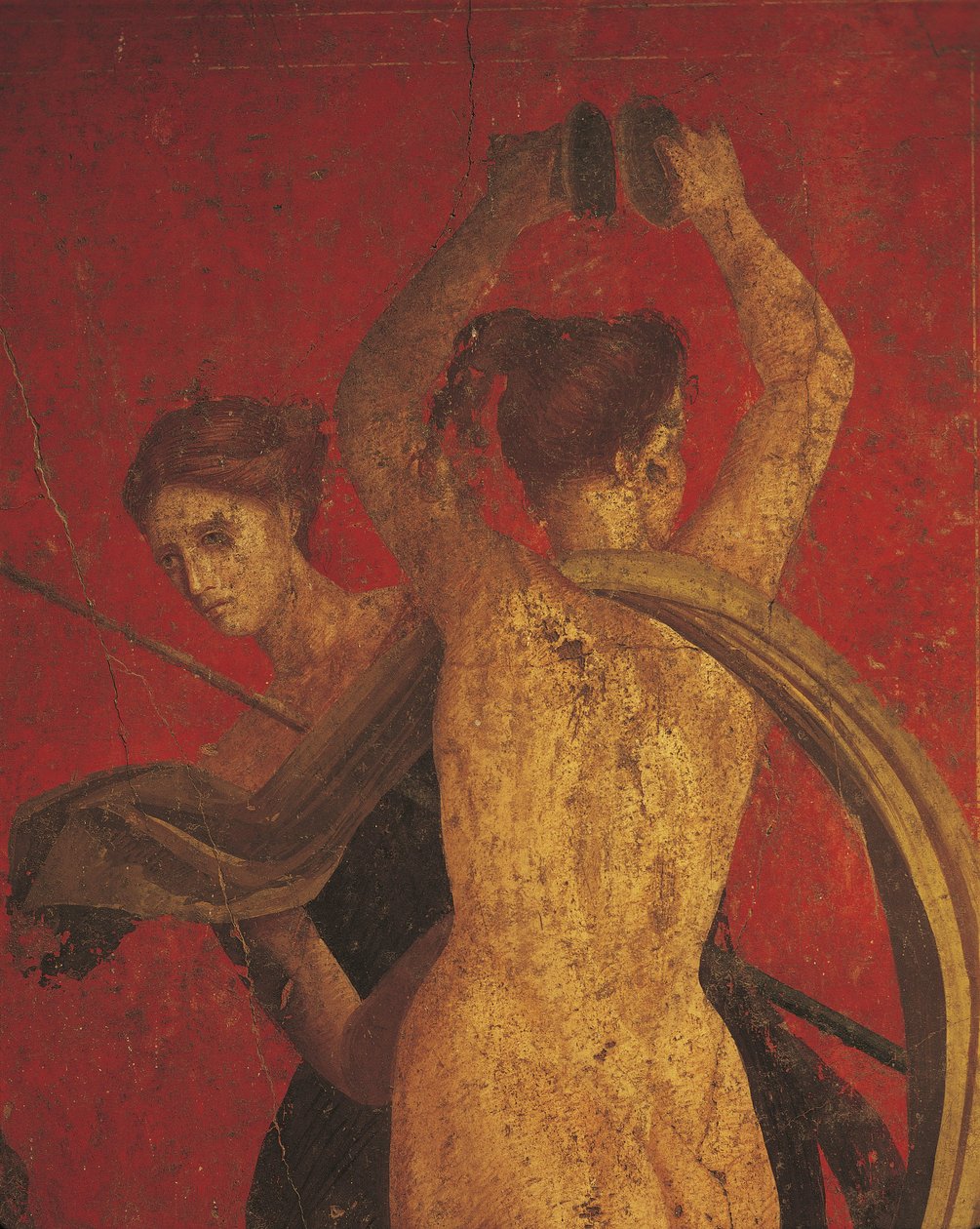Iniciační obřady kultu Dionýsa, freska z Villa Dei Misteri od Roman