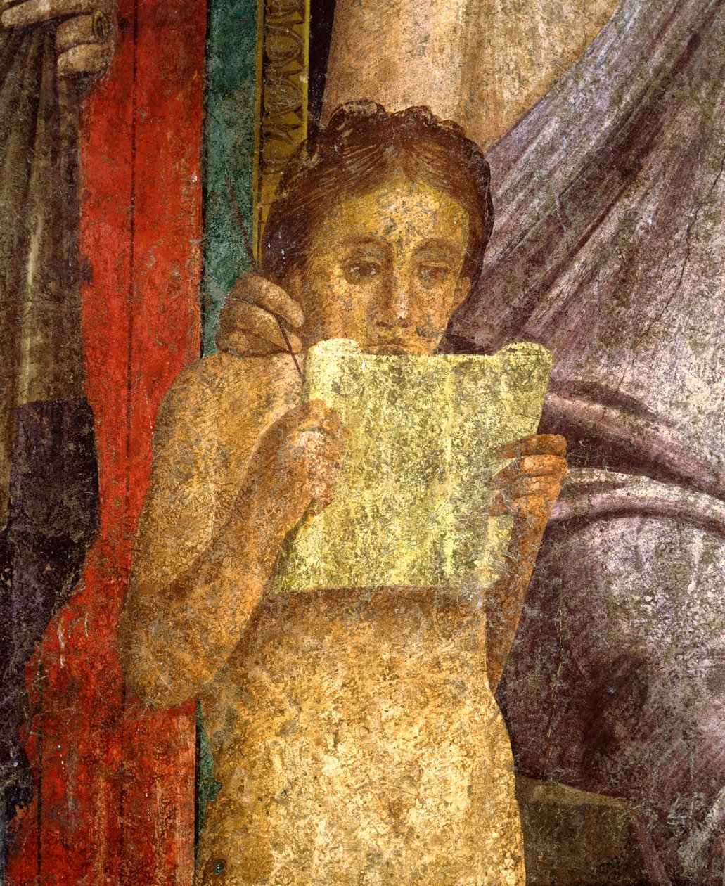 Iniciační obřady Dionýsova kultu, freska z Villa Dei Mysteri od Roman