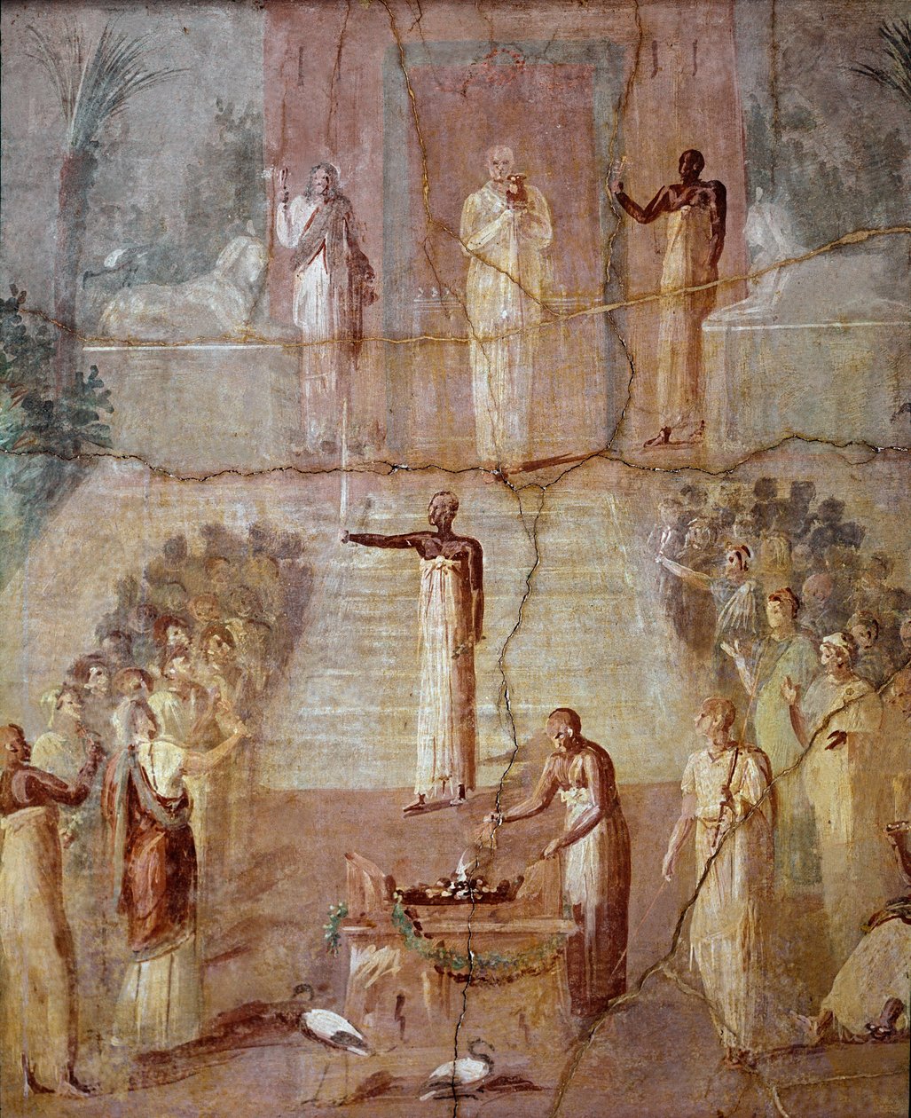 Isiac Ceremony, c.60-80 AD (freska) od Roman