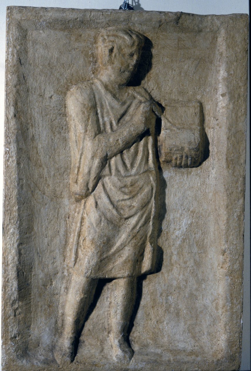 Nízký římský reliéf ze 3. století našeho letopočtu. Spisovatel. od Roman