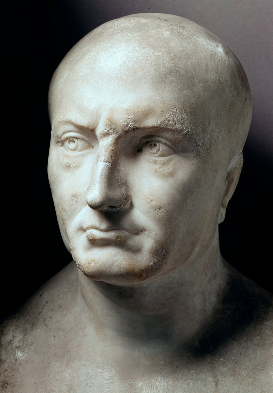 Mramorová hlava Publia Cornelia Scipia Africana, římského státníka (235-183 př. n. l.) - Řím, Musei Capitolini - hlava Publia Cornelia Scipio Africanus (236-183 př. n. l.) (Scipio Afričan, Scipio starší, Scipio African-Major nebo Scipio the Skvělé), obecné od Roman