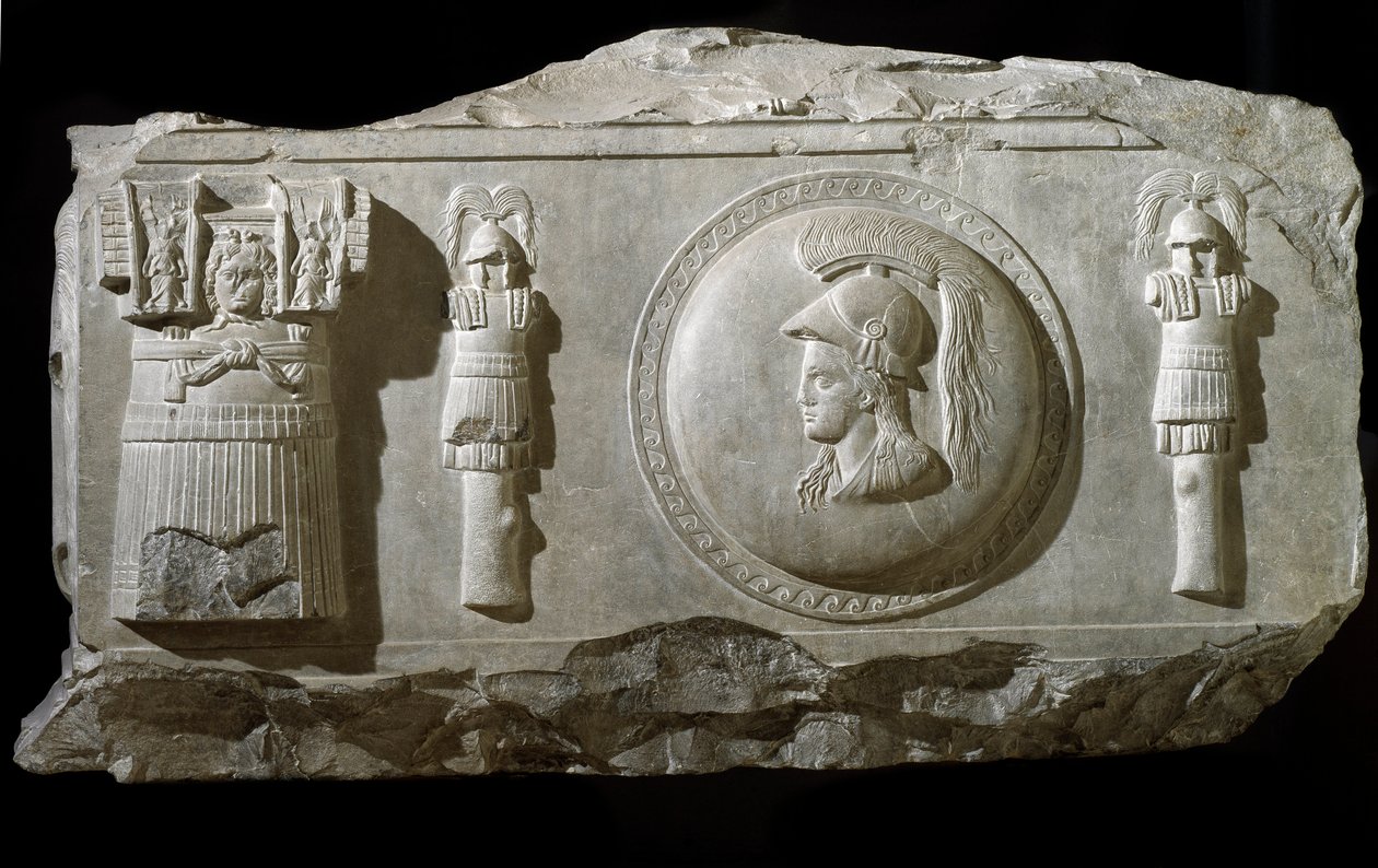 Mramorový reliéfní fragment z náměstí Plaza de la Consolazione v Římě od Roman
