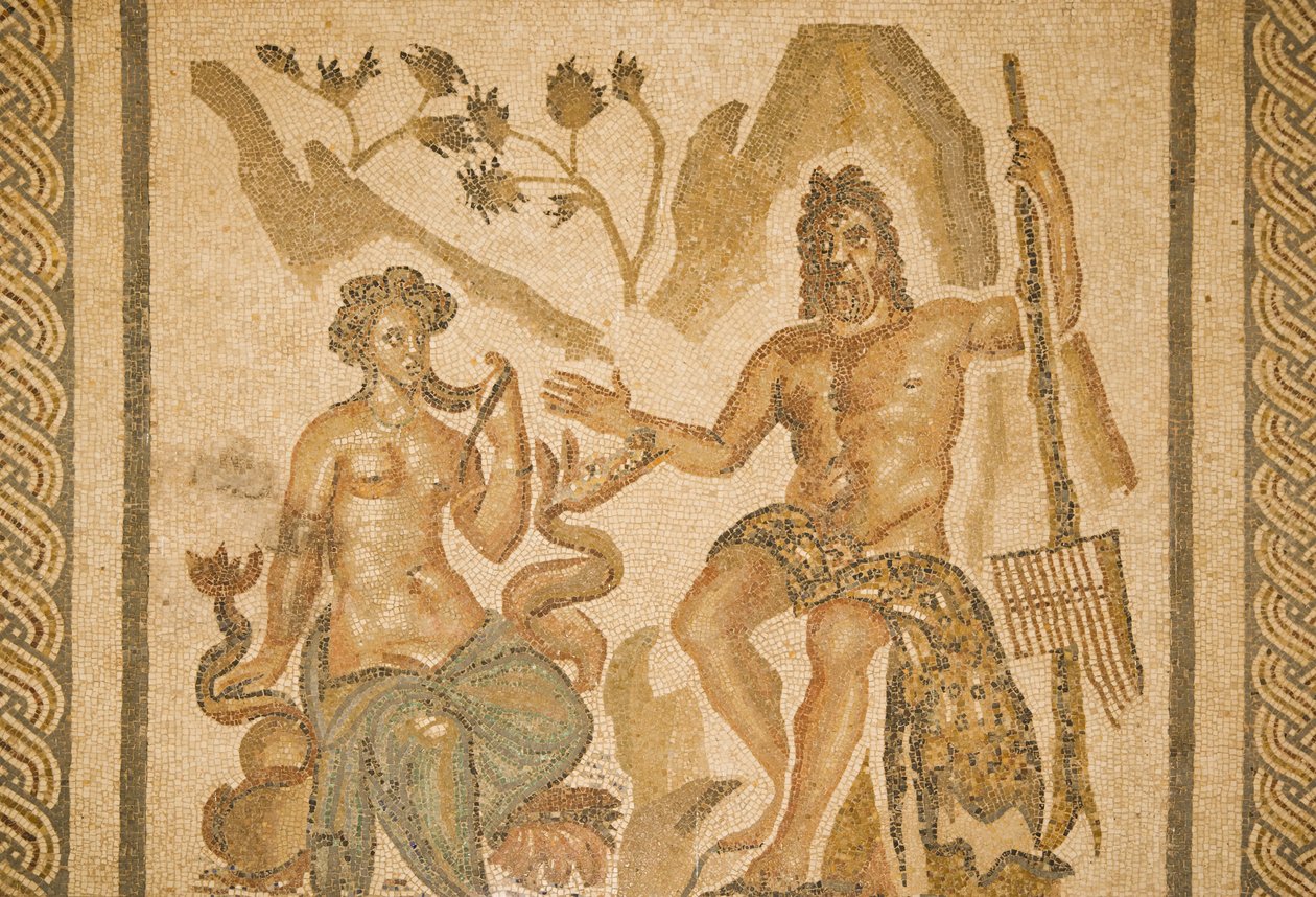 Mozaika Polyféma a Galatea ze sálu mozaik v Alcazaru křesťanských králů (mozaika) od Roman