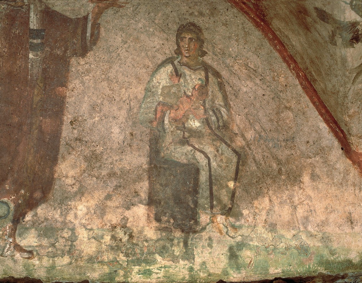 Matka a dítě, Cubiculum of the Velatio (freska) od Roman