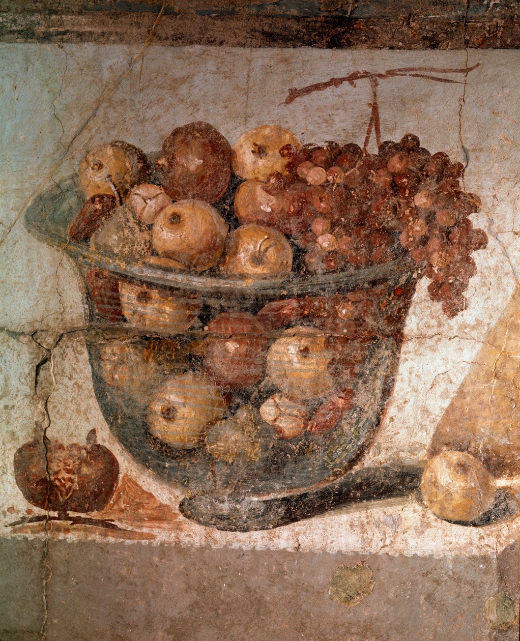 Pan hudebník, mezi nymfami, detail (freska od Roman
