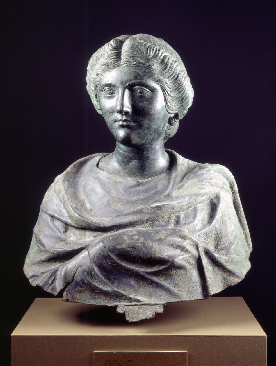 Portrét dámy, možná dcera Marca Aurelia (bronz) od Roman