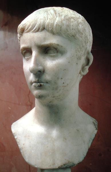 Portrét, možná Gaius Caesar (20 př.nl-AD 04) (mramor s jemným zrnem) od Roman