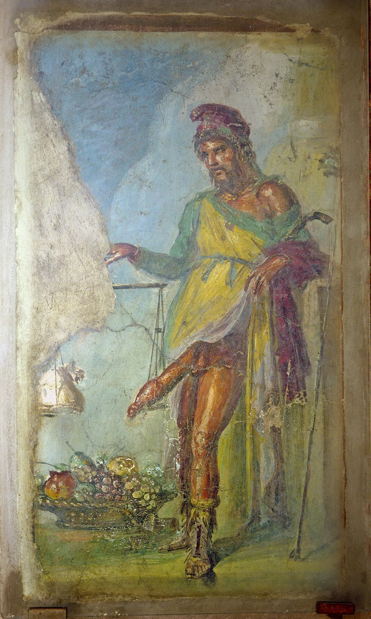 Priapus z domu Vettii (Casa dei Vettii) asi 50-79 n. l. (freska) od Roman