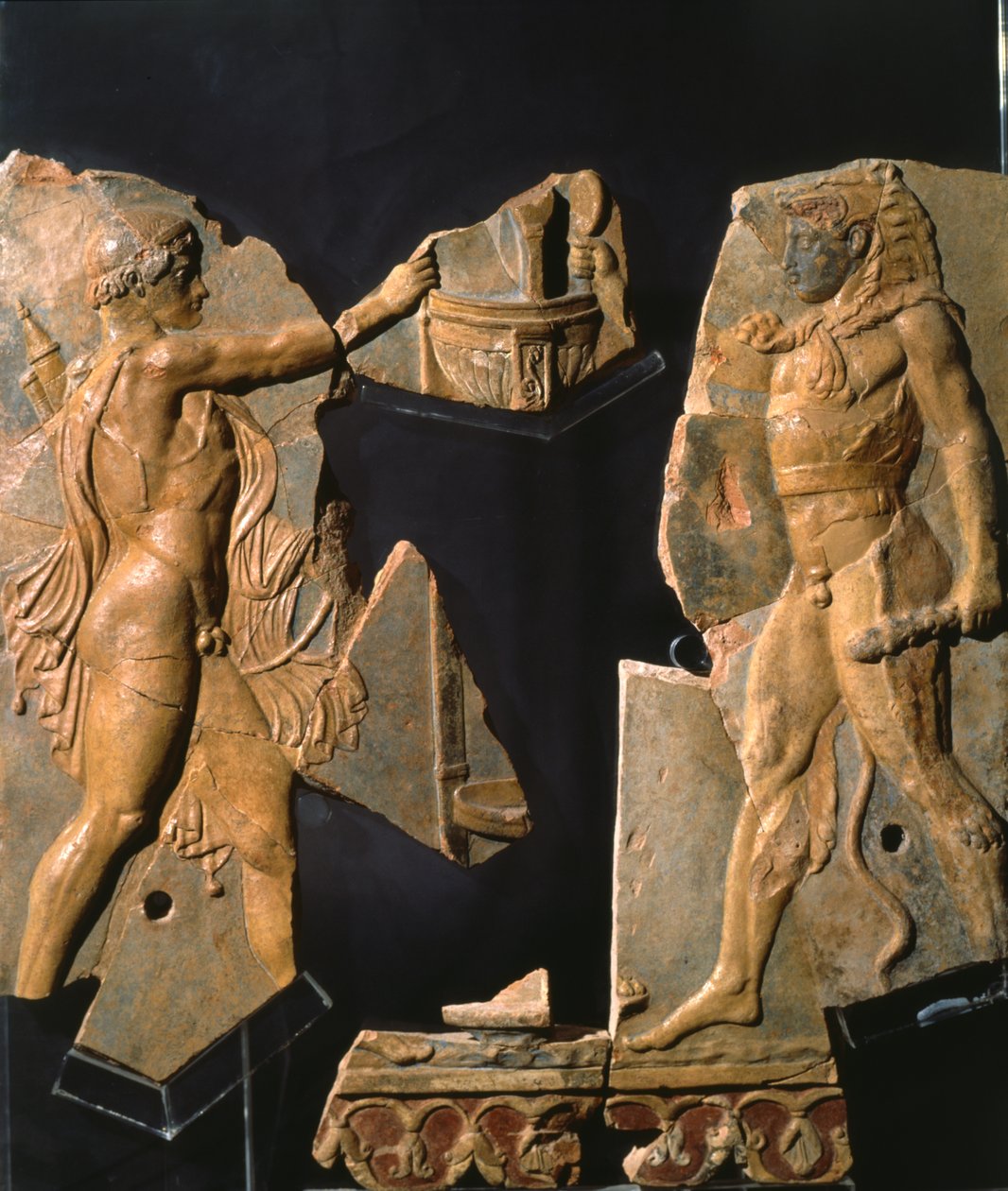 Reliéf z oblasti Apollónova chrámu, Palatin, Řím (terakota) od Roman