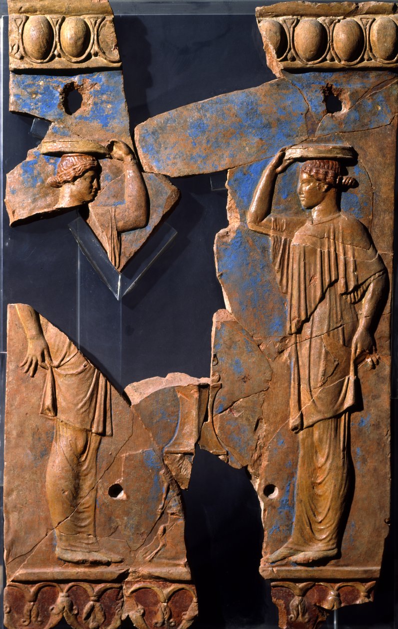 Reliéf z oblasti Apollónova chrámu, Palatin, Řím (terakota) od Roman