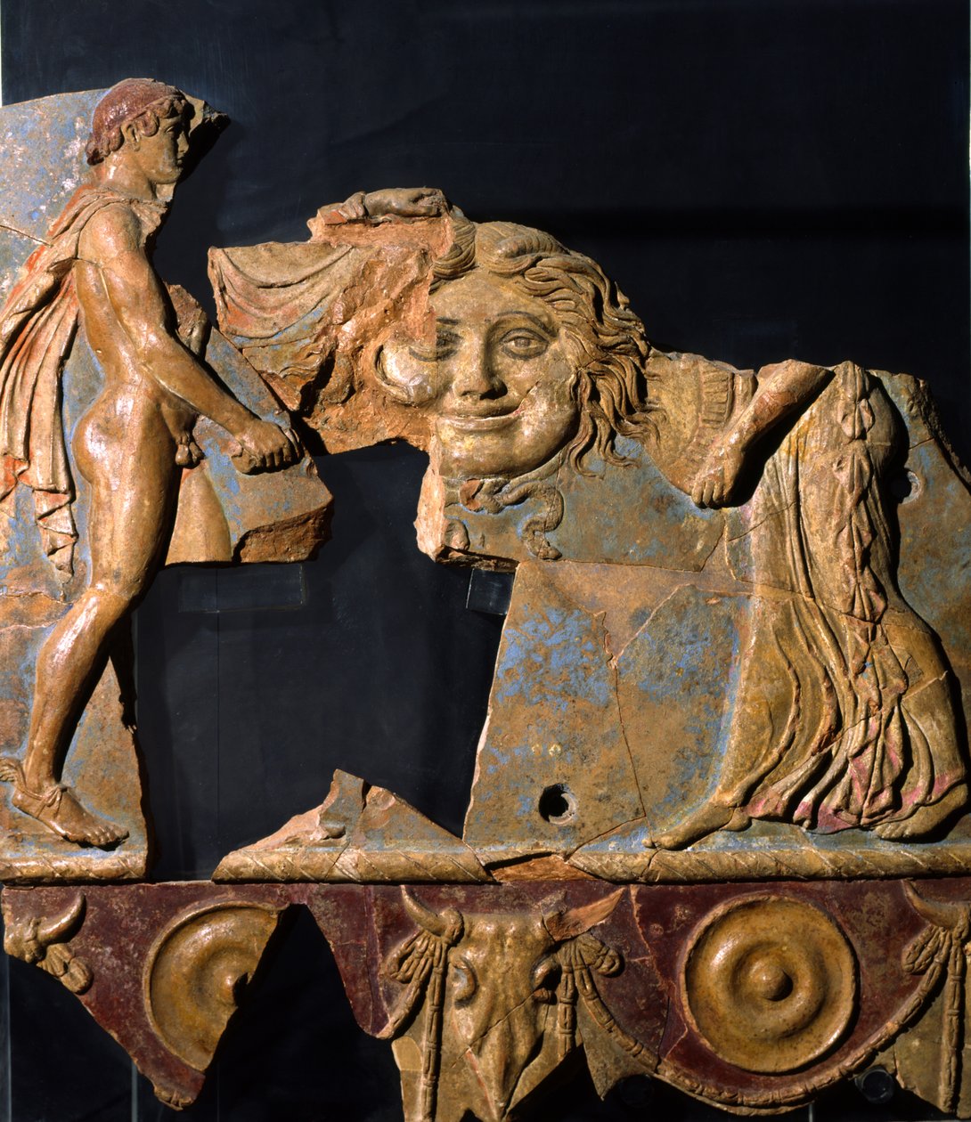 Reliéf z oblasti Apollonova chrámu, Palatine Hill, Řím (terakota) od Roman