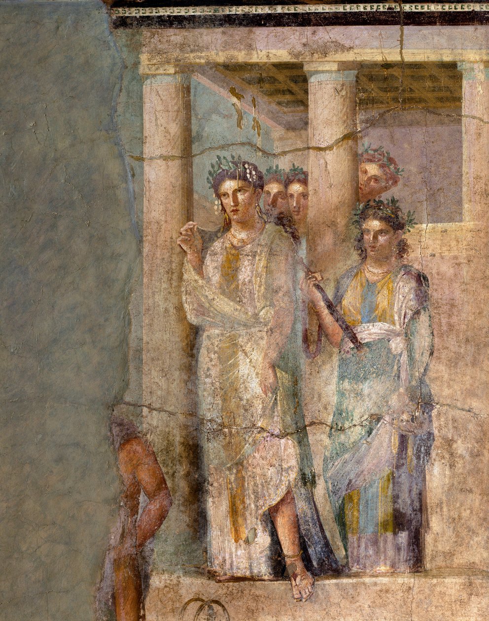 Římské umění: “” Ifigenie en Tauride “” Freska připisovaná mistru Lucretia Frontona. 1. století. Z Pompejí. Rozměr 118x81 cm Neapol, Národní archeologické muzeum - římské umění: Ifigenie v Tauris. Freska připisovaná mistru Lucretius Frontone od Roman