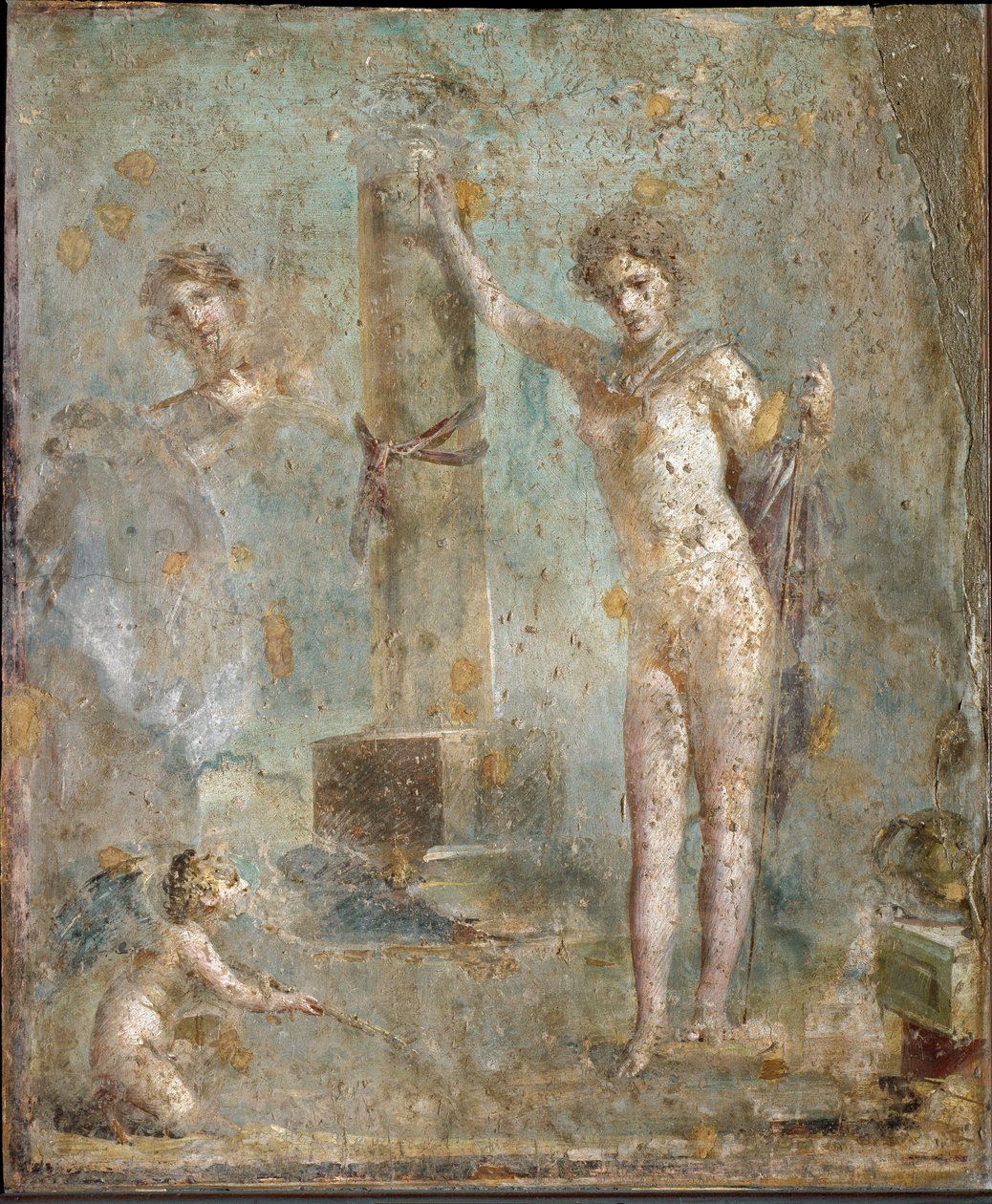 Římské umění: „Narcissus“ „Freska z Pompejí, Národní archeologické muzeum, Neapol od Roman