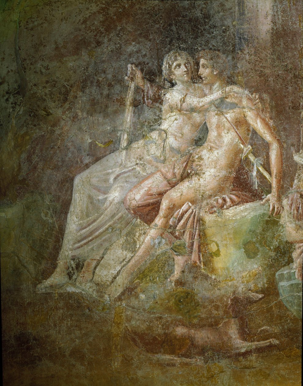 Římské umění: “” Venuše a Mars””” Freska z domu kytaristy v Pompejích. 3. styl. Ztlumit. 253x150 cm Museo Archeologico Nazionale, Neapol od Roman