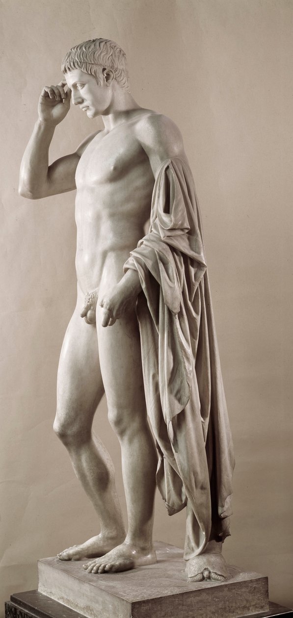 Římské umění: socha římského císaře Augusta (Octaviana pak Octaviana) (63 př. n. l. – 14 n. l.). Paříž, muzeum Louvre od Roman
