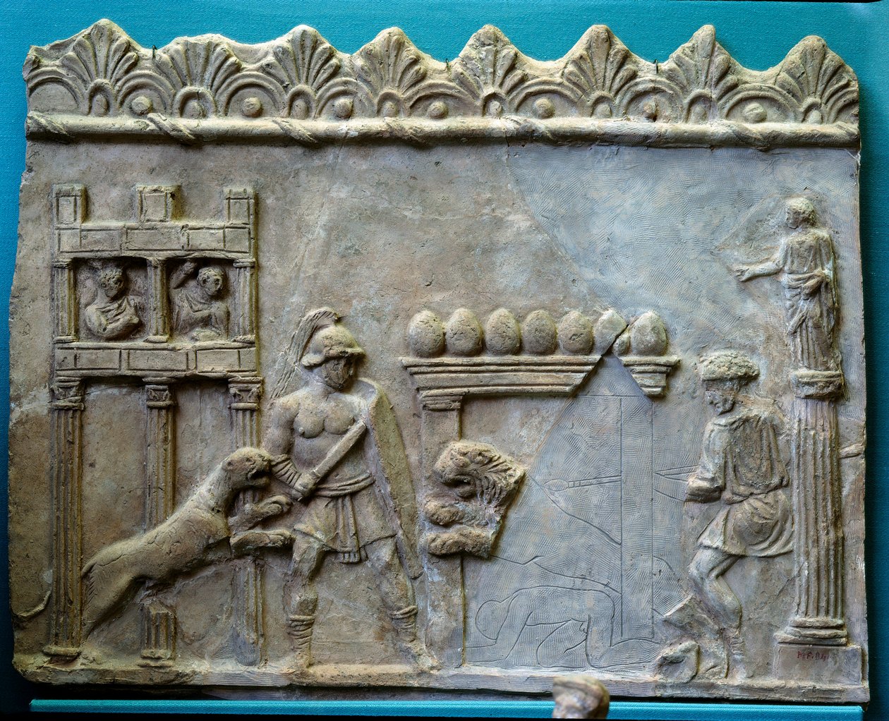 Římské impérium Umění antiky. Venatio: Boj gladiátorů proti šelmám. Sochařství od Roman
