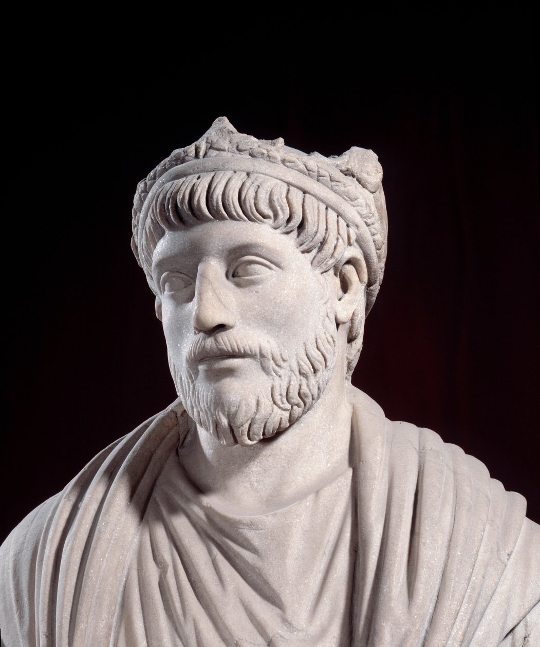 Roman Greco Art: Socha římského císaře Juliena ler apostata (331 - 363) (4. století asi JC) Paříž, Musee Du Louvre od Roman
