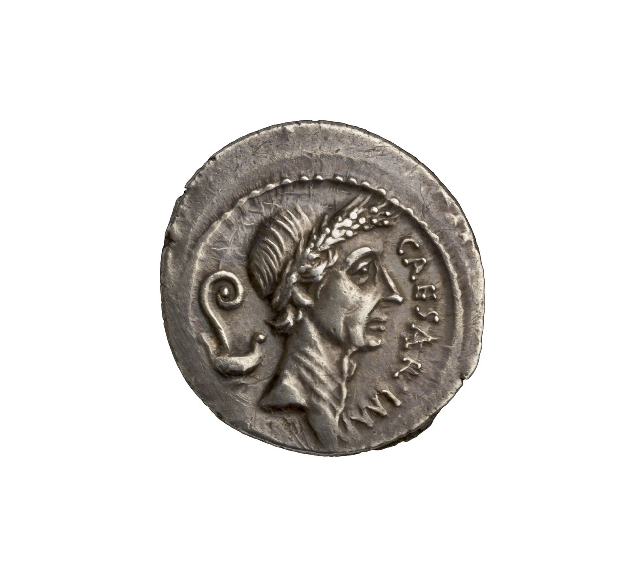 Římská republikánská mince z Říma, 44 př. n. l. (stříbrná) od Roman