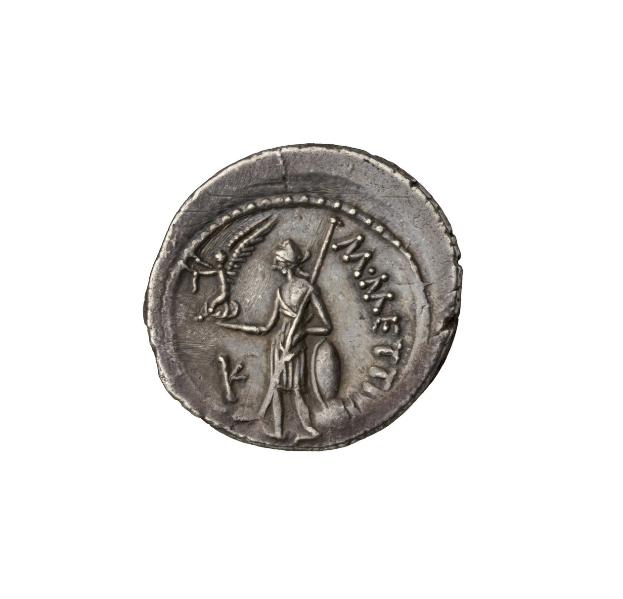 Římská republikánská mince z Říma, 44 př. n. l. (stříbrná) od Roman
