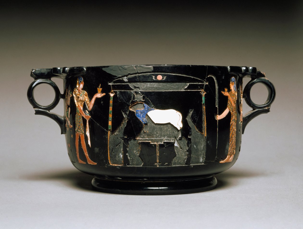 Římské umění: pohár s egyptskými motivy. 1. století našeho letopočtu. z Castellammare di Stabia. ne. h. 12 cm Národní archeologické muzeum v Neapoli od Roman