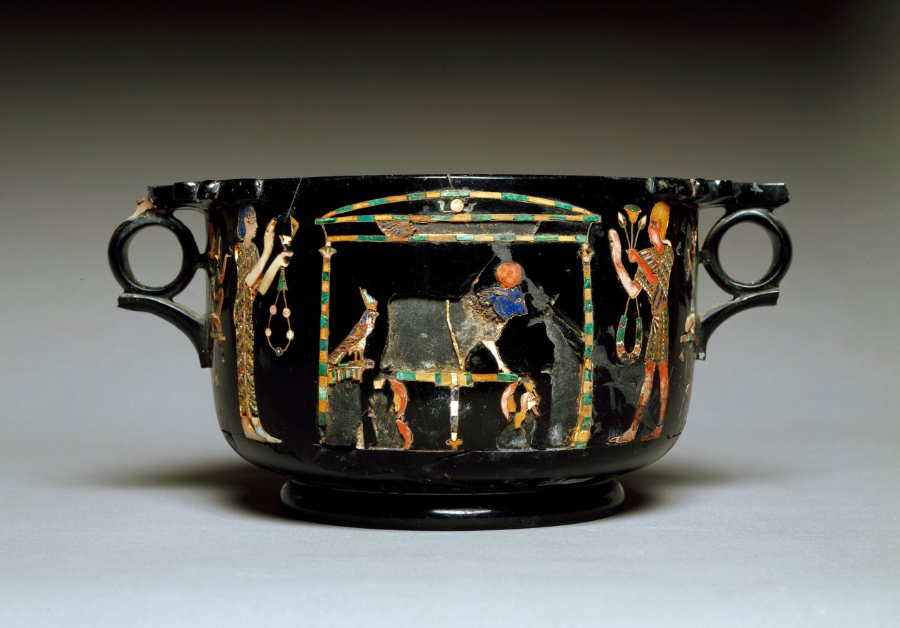 Římské umění: pohár s egyptskými motivy. Z Castellammare di Stabia. 1. století našeho letopočtu. Velikost 12 cm Národní archeologické muzeum, Neapol od Roman