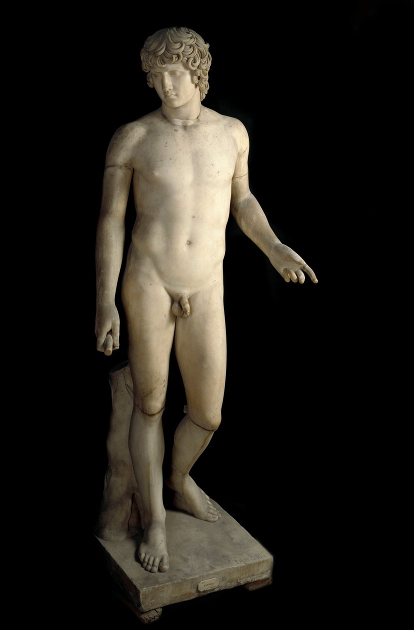 Římské umění: zobrazení Antinoa (Antinoos nebo Antinoo) (asi 110-130 př. JC) Farnese, mladý milenec římského císaře Hadriána. Mramorová socha. 130-138 n. l. Rozm. 203 cm Archeologické muzeum v Neapoli. od Roman