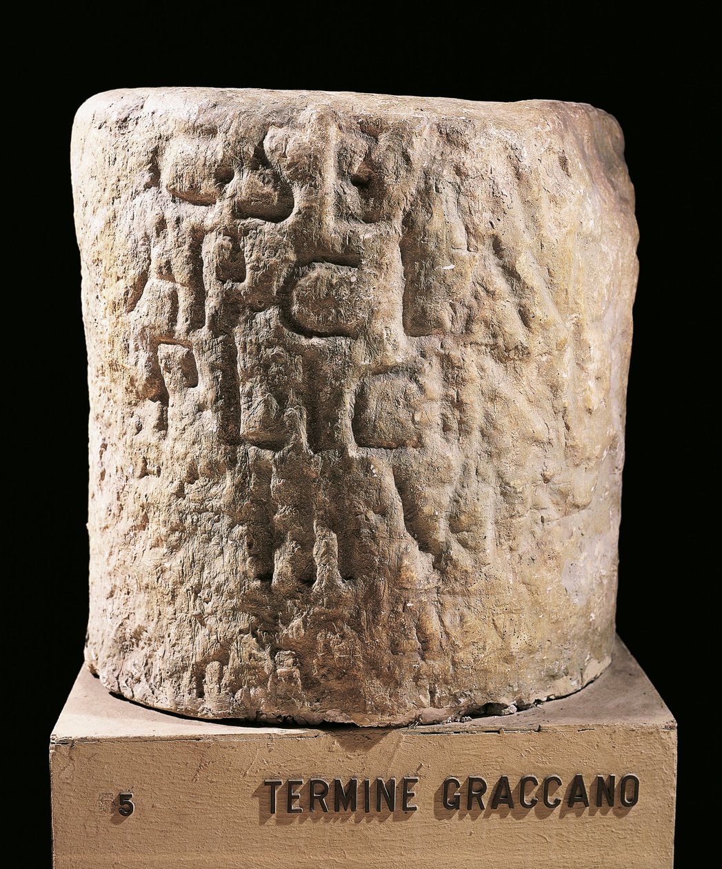 Římská civilizace, hraniční kámen, který označoval parcely přidělené Gracchiho zákony od Roman